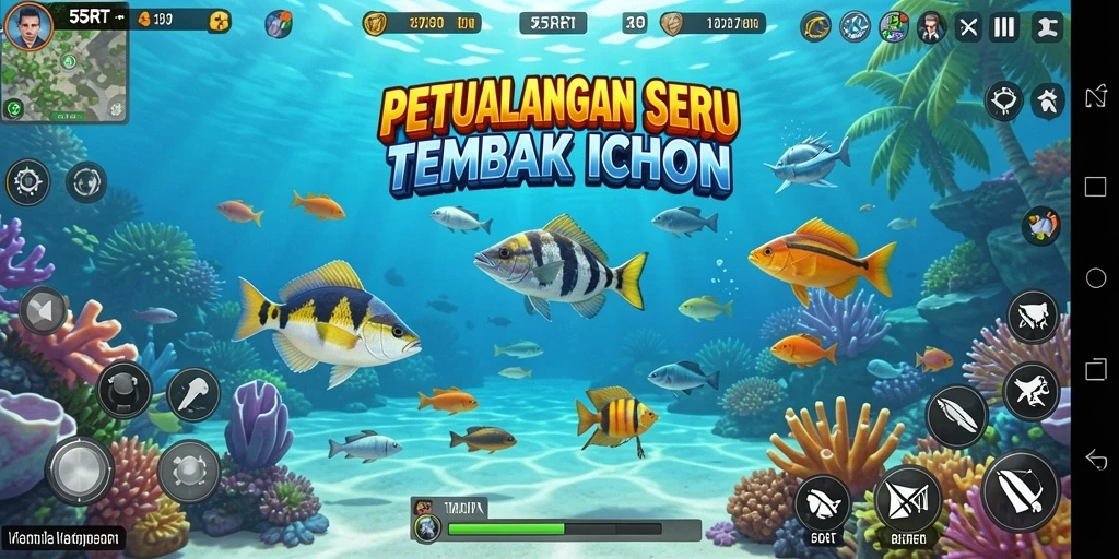 Gameplay seru Tembak Ikan di 55RT dengan grafis memukau.