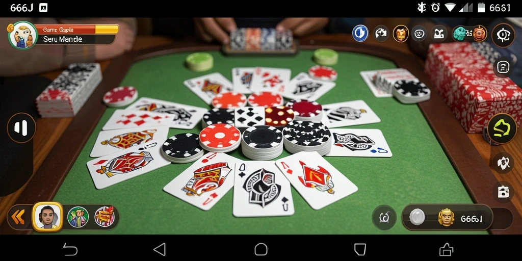 Screenshot gameplay 666J yang menggambarkan keseruan permainan Gaple.