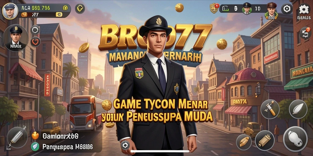 Screenshot gameplay BROMO77 menampilkan pengalaman manajemen bisnis yang seru.