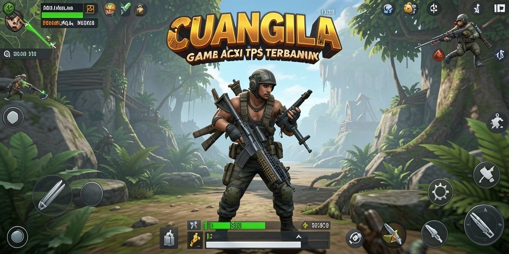 Tampilan gameplay CUANGILA yang mendebarkan dalam aksi TPS.