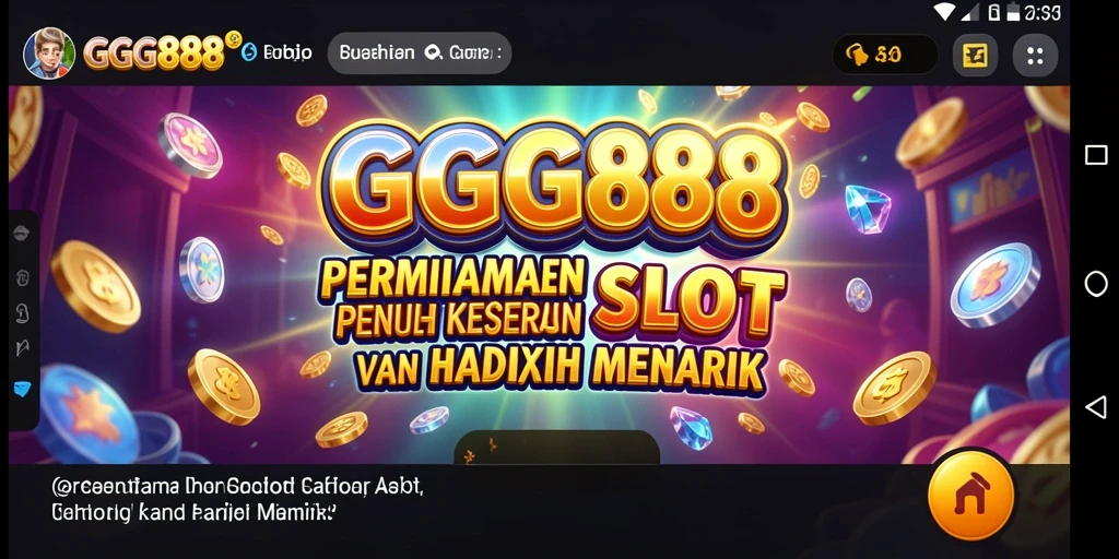 Tampilan layar permainan GGG888 yang menarik dan penuh warna.