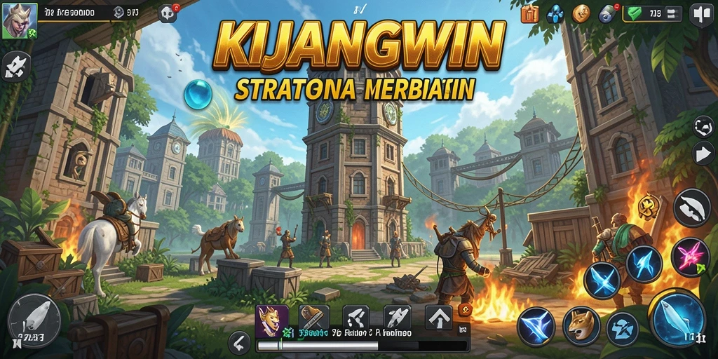 Gameplay menegangkan saat membangun menara untuk pertahanan.
