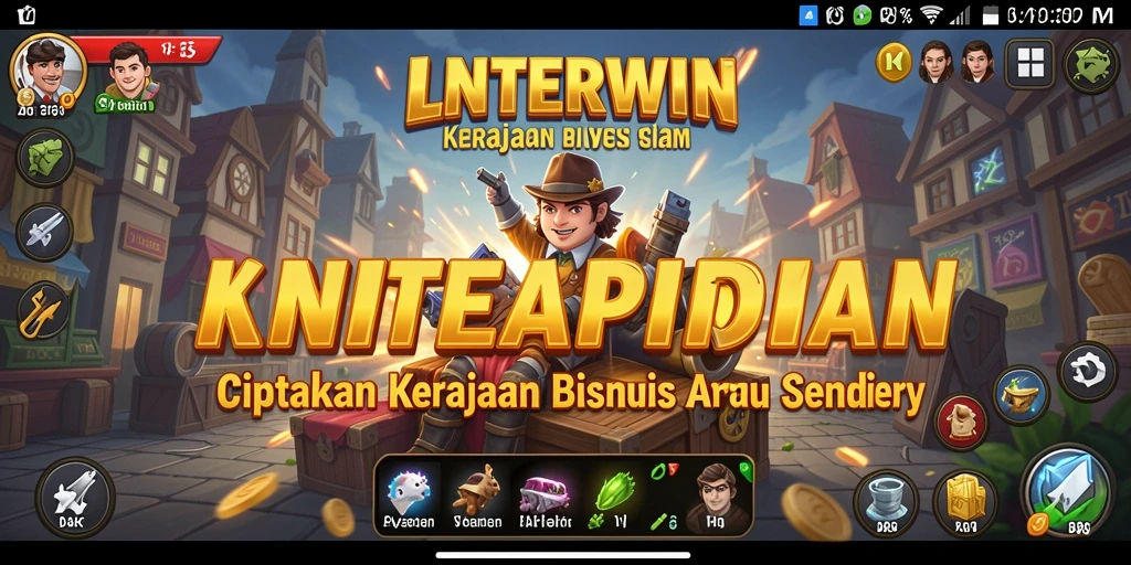 Tampilan gameplay LNTERWIN yang menarik dengan elemen Tycoon.