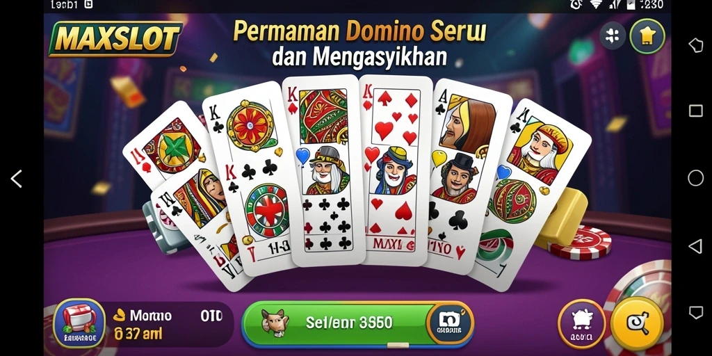 Tampilan menarik dalam gameplay Domino MAXSLOT.