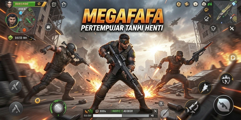 Tampilan menarik dari gameplay Action di MEGAFAFA.