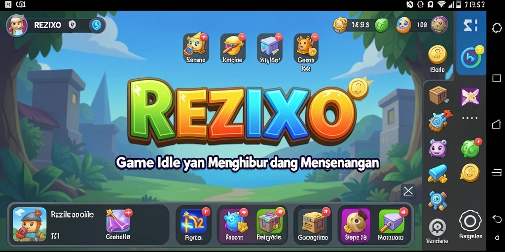 Tampilan gameplay <strong>REZIXO</strong> yang seru dan menarik saat bermain Idle.
