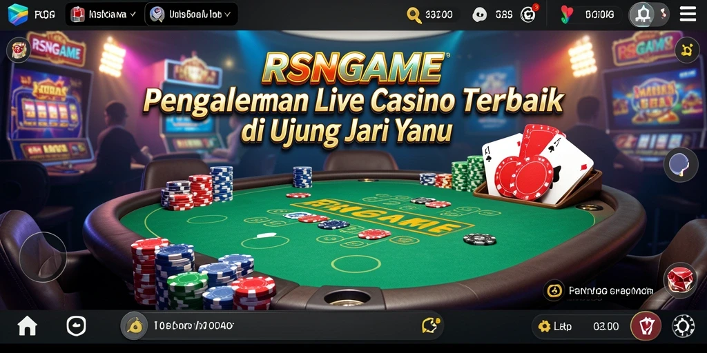 Tampilan gameplay Live Casino yang mendebarkan dan interaktif di RSNGAME.