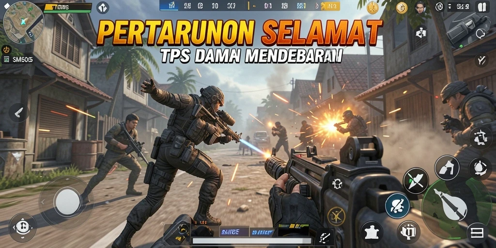 Menampilkan aksi seru dalam gameplay TPS SM605.