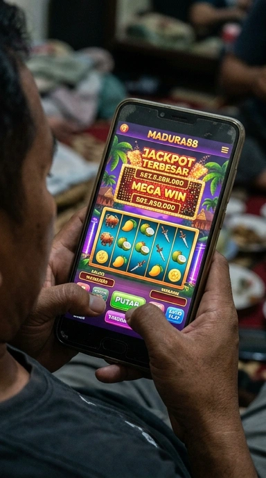 Tampilan halaman utama aplikasi madura88 yang sederhana dan informatif.